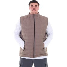 Erkek Büyük Beden 120 KILO-158 Kilo Arası Için Uygun Dik Yaka Mevsimlik  Kapitone Yelek