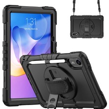 Xiaomi Redmi Pad 2 11 Inç 2025 Tablet Uyumlu Kılıf Tam Koruyucu 360 Derece Askılı Defender Zırh Tank