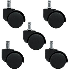 Ofis Sandalye Tekerleği Ofis Koltuğu Tekeri - Tekerlekler Tekerlekler Siyah