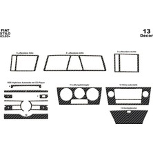 Fiat Stilo Konsol-Torpido Kaplama 2003 13 Parça Karbon