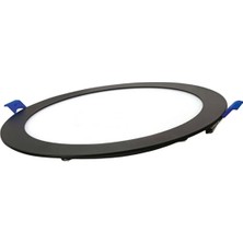 Global K2 KDL400B 6500K Beyaz 6W Siyah Kasa Slim Yuvarlak LED Panel Yok Beyaz Işık LED 6 Watt Tr