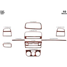 Fiat Linea Konsol-Torpido Kaplama 2007 10 Parça Maun