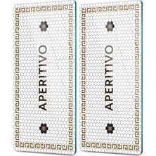 Decovetro Cam Kahve Sofra Sunum Tablası 2'li Set Aperitivo 30 x 15 cm