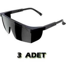 S-400 Standart Siyah Koruyucu Kaynak Iş Gözlüğü (3 Adet) Kaynak Gözlüğü Tr Baymax Nemli Bir Bezle Si