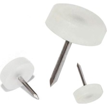 Çivili Poligrit Zemin Koruyucu Pabuç Şeffaf Plastik Poligirit 50 Adet Mobilya Bağlantı Elemanları gr