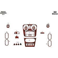 Dacia Sandero Konsol-Torpido Kaplama 2012 22 Parça Maun