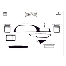 Fiat Scudo Expert Jumpy Konsol-Torpido Kaplama 1996-2006 9 Parç Piano Black