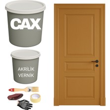 CAXCOLORS Ahşap-Lake-Tekne Vernikli Kapı Akrilik Boya Seti 1 LİTRE+500ML Akrilik Koruma ve Parlaklık Verniği