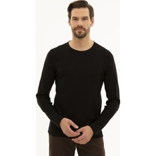 Pierre Cardin Erkek Siyah Slim Fit Kazak 50230094-VR046