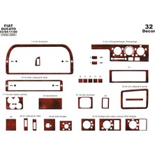 Fiat Ducato Jumper Boxer Konsol-Torpido Kaplama 1994-1999 32 Par Maun