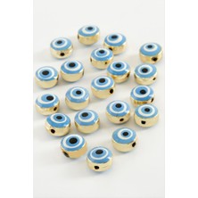 Resveq Nazar Mineli Bileklik ve Kolye Ucu Aparatı 1 Adet-Beyaz