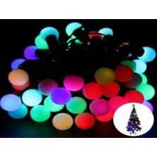 5 Metre 28 LED Fişli Rgb Mini Top LED Siyah Kablo