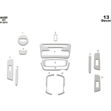 Audi A1 Konsol-Torpido Kaplama 2002 13 Parça Alüminyum