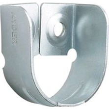 2 Delikli Yuvarlak Askı Flanşı Çinko ( 5 Adet ) Dolap Içi Düzenleyiciler Gri