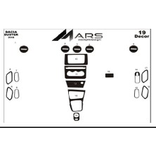 Dacia Duster Konsol-Torpido Kaplama 2018 19 Parça Piano Black