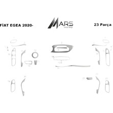 Fiat Egea Konsol-Torpido Kaplama 2020- 23 Parça Alüminyum