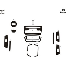 Audi A1 Konsol-Torpido Kaplama 2002 13 Parça Piano Black