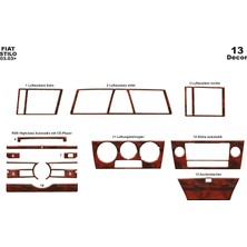 Fiat Stilo Konsol-Torpido Kaplama 2003 13 Parça Maun