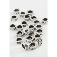 Resveq Kısa Silindir Tesbih Ara Aparatı 50 Gram-Gümüş Rengi