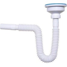 Körüklü Lavabo Sifonu Geniş Ağız Gider Borusu Körüklü Koku Yapmaz Geniş Ağız Akordiyon Lavabo Sifonu