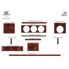 Audi 80-90 Konsol-Torpido Kaplama 86-95 Arası 1 Parça Maun