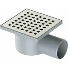 Kare Yandan Çıkışlı Yer Süzgeci 10X10 50MM Gider Süzgeci
