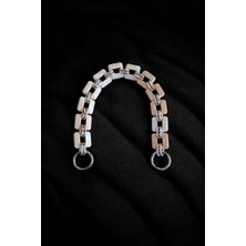 Nildenhobim Örgü Çanta ve Deri Çantalar Için Akrilik Model Çanta Sap - Uzunluk : 45 cm (Gümüş Aksesuar )