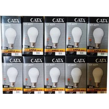 Cata Ct- 4277 LED Ampül 9W Beyaz Işık 10 Adet Beyaz Işık E27 LED Ampul 9 Watt Yok 10'lu