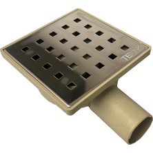 Tema Krom Yer Sifonu Yandan Çıkış 32 mm 10X10 cm - Yer Sifonu Gider Süzgeci Süzgeç, Banyo Süzgeci,