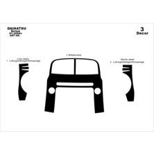 Daihatsu Sirion Konsol-Torpido Kaplama 2005 3 Parça Piano Black