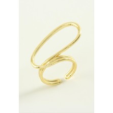 Resveq Oval Metal Yüzük-Gümüş Rengi
