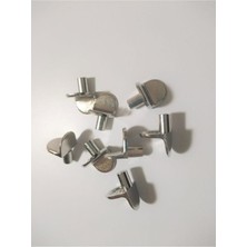 Metal Raf Pimi-25 Adet Raf Pimleri Ekru