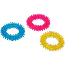Flamingo Renkli Tırtıklı Halka Köpek Oyuncağı 12CM