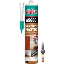 AS606 Silikonize Akrilik Mastik 500GR Antrasit Gri