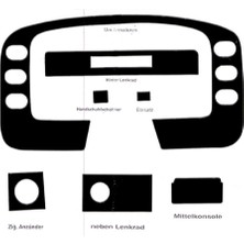 Ford Transit Konsol-Torpido Kaplama 1995-1997 12 Parça Piano Black