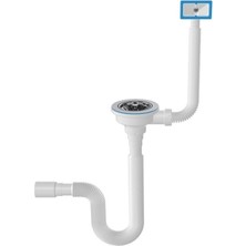 Çöpmak Damlalıktan Yandan Taşmalı Körüklü Evye Lavabo Gider Sifonu Lavabo Sifonu Tr