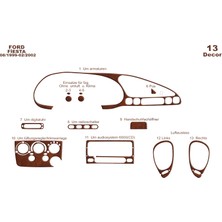 Ford Fiesta Konsol-Torpido Kaplama 1999-2002 13 Parça Maun