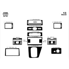 Ford Mondeo Konsol-Torpido Kaplama 2003-2006 13 Parça Piano Black