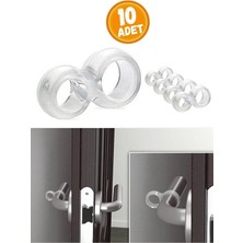 (10 Adet) Plastik Kapı Kolu Stoperi Kapı Kolu Tamponu 10 Adet Kapı Güvenliği Şeffaf Yumuşak Plastik