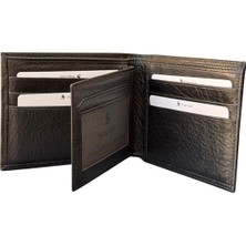 Siyah Hakiki Deri Ayrılabilir Iç Bölmeli Yatay Model Klasik Erkek Cüzdan  3017-SIYAH