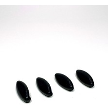 4 Adet Plastik Çengelli Eşarp ve Şal Iğnesi Siyah 4 cm
