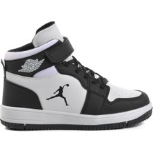 Cool Siyah Beyaz Erkek Çocuk Hi Sneaker