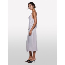 Sisley   %100 Viskoz Saten Midi Etek