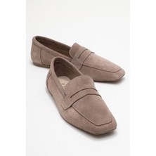 Rubra Vizon Süet Hakiki Deri Kadın Loafer Ayakkabı