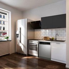 Manza Hazır Mutfak Dolabı 120CM - Parlak-Beyaz Laminat Tezgah Dahil-Bulaşık Makinesi Yeri Mevcut