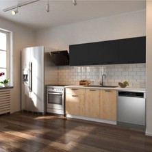 T Designo Patos 200 cm Modern Mutfak Dolabı Beyaz Laminat Tezgah ile Suntalam Malzeme
