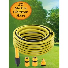 1/2 Garden Kit Bahçe Sulama Hortumu 30 Metre Termo Plastik Araç Yıkama Hortum Seti Dls.
