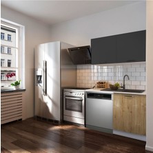 Vora Hazır Mutfak Dolabı 120 Cm-Beyaz Laminat Tezgah Dahil-Bulaşık Makinesi Yeri Mevcut-Mat