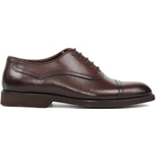 Erkek Kahverengi Bağcıklı Deri Klasik Ayakkabı