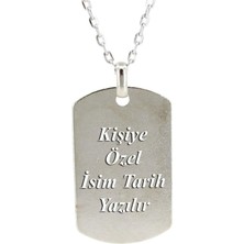 Kişiye Özel Künye Şeklinde Erkek Kolye